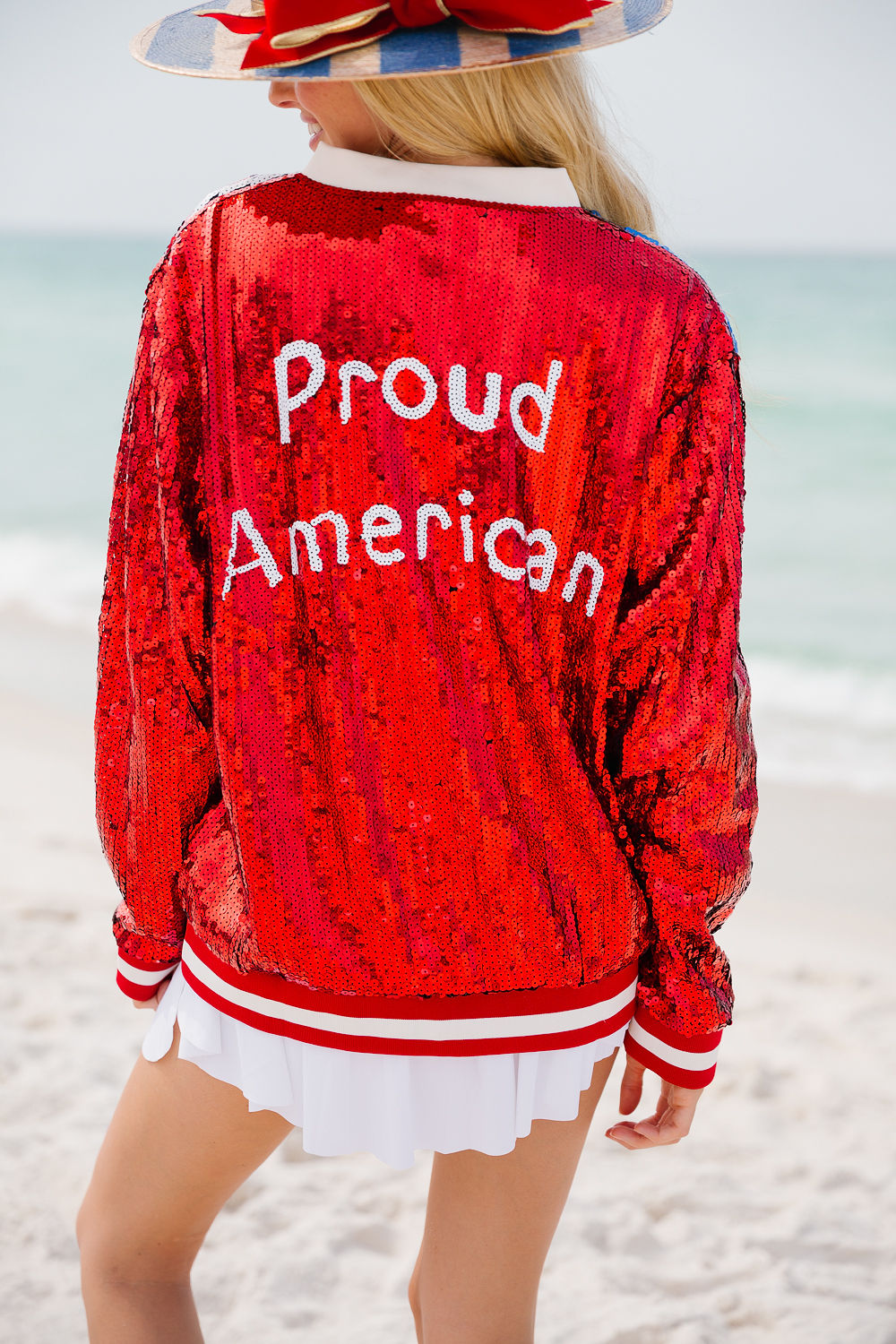 PROUD AMERICAN SEQUIN JACKET JACKET Judith March