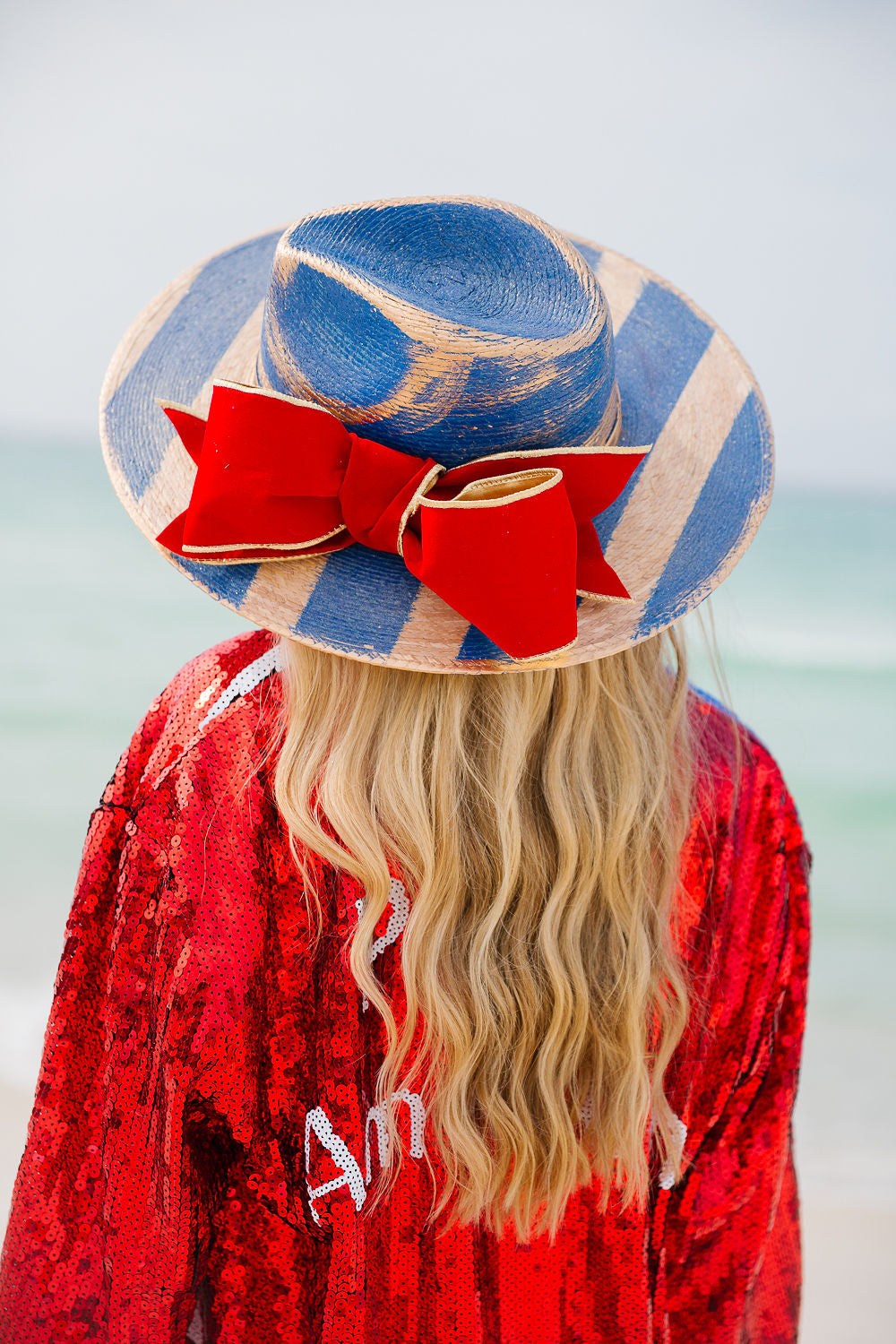 LIBERTY BOW STRIPED SUN HAT Sun hat Judith March