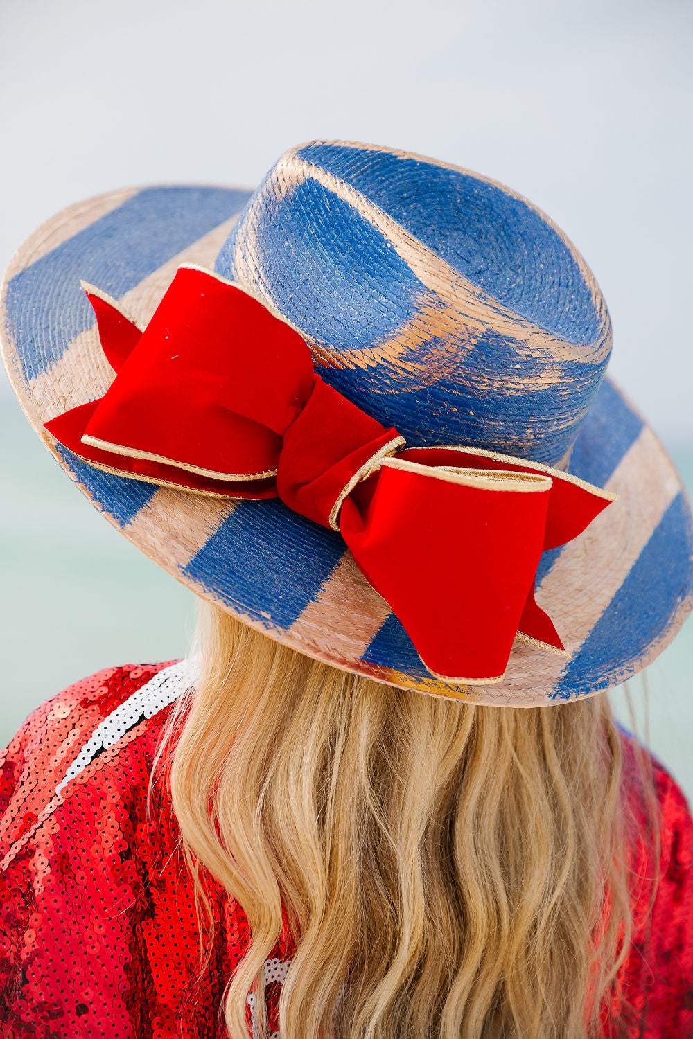 LIBERTY BOW STRIPED SUN HAT Sun hat Judith March