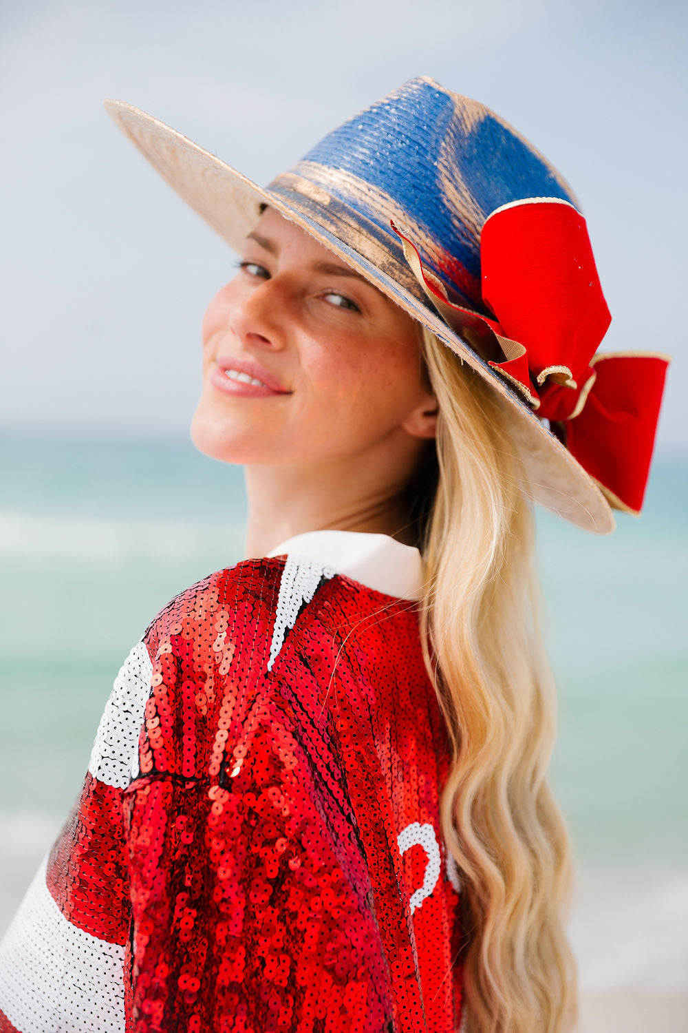 LIBERTY BOW STRIPED SUN HAT Sun hat Judith March