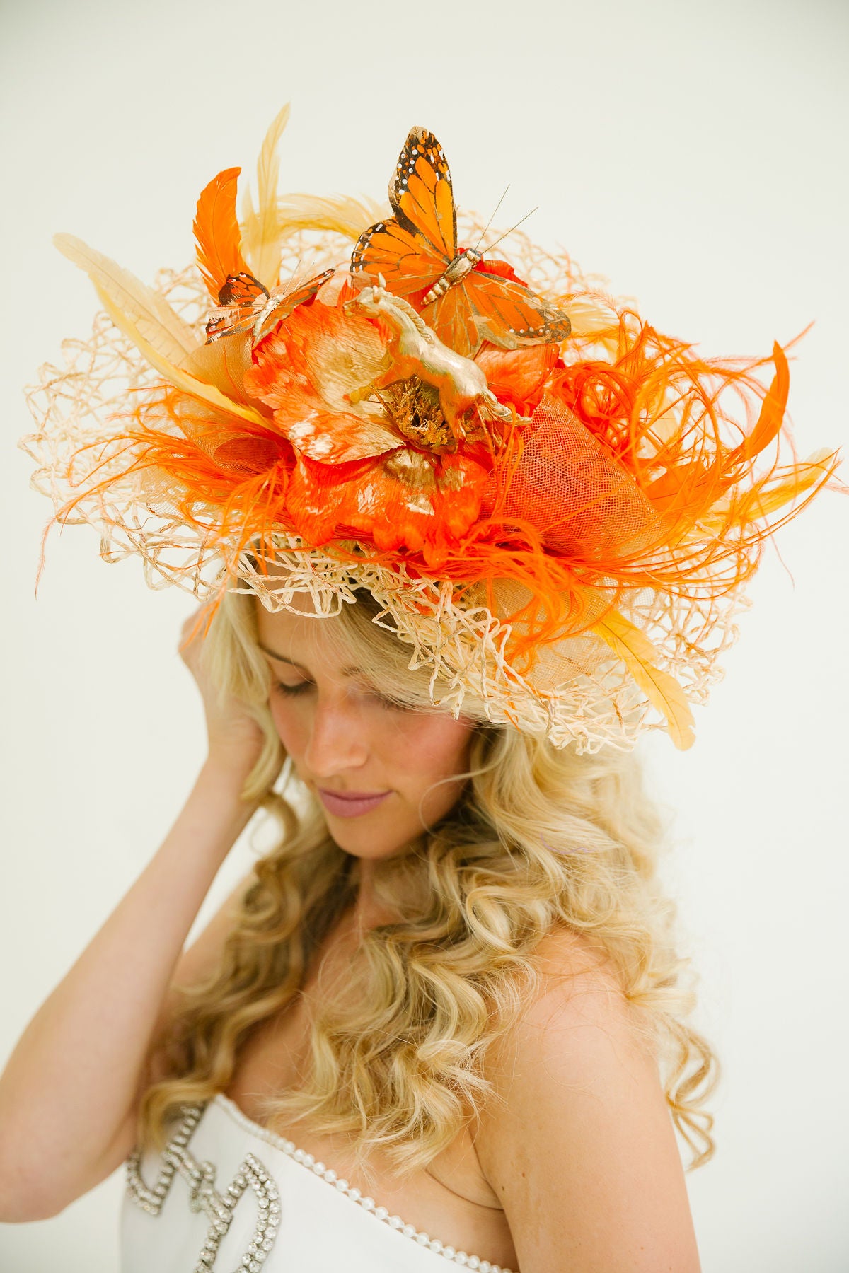 EMBER BLOOM FASCINATOR FASCINATOR Judith March