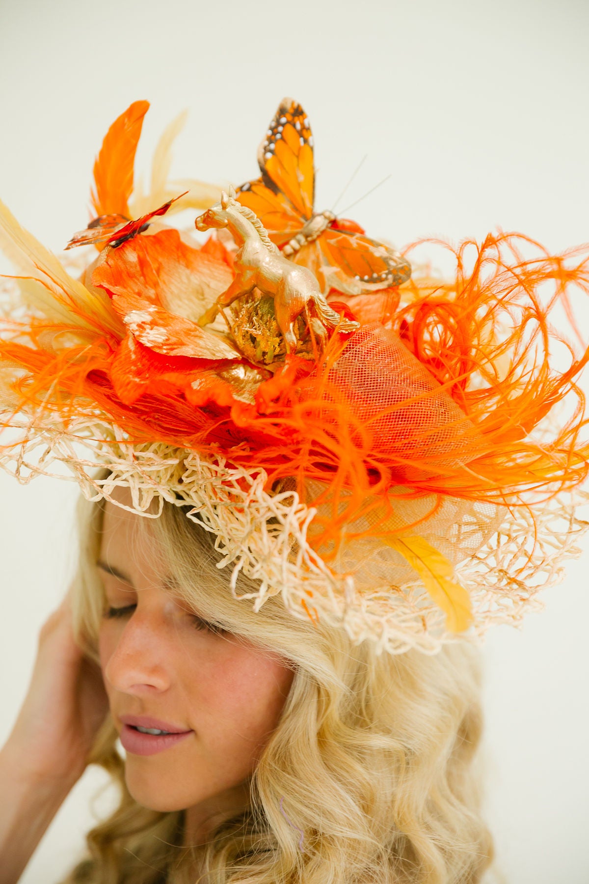 EMBER BLOOM FASCINATOR FASCINATOR Judith March