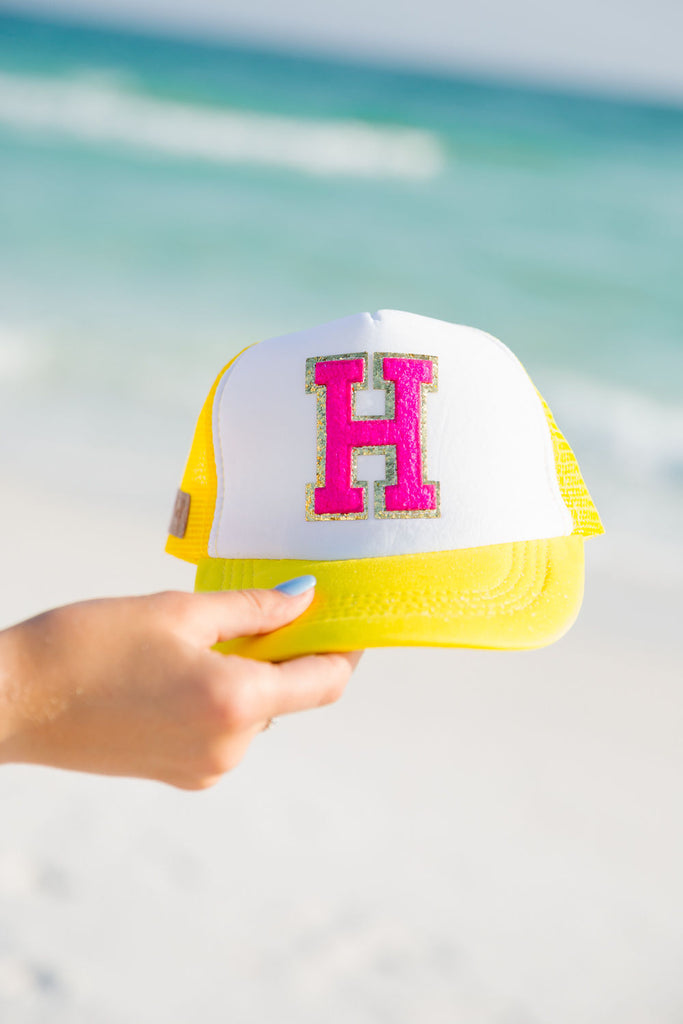 MINI KIDS CUSTOM TRUCKER HAT TRUCKER HAT Judith March YELLOW/WHITE  