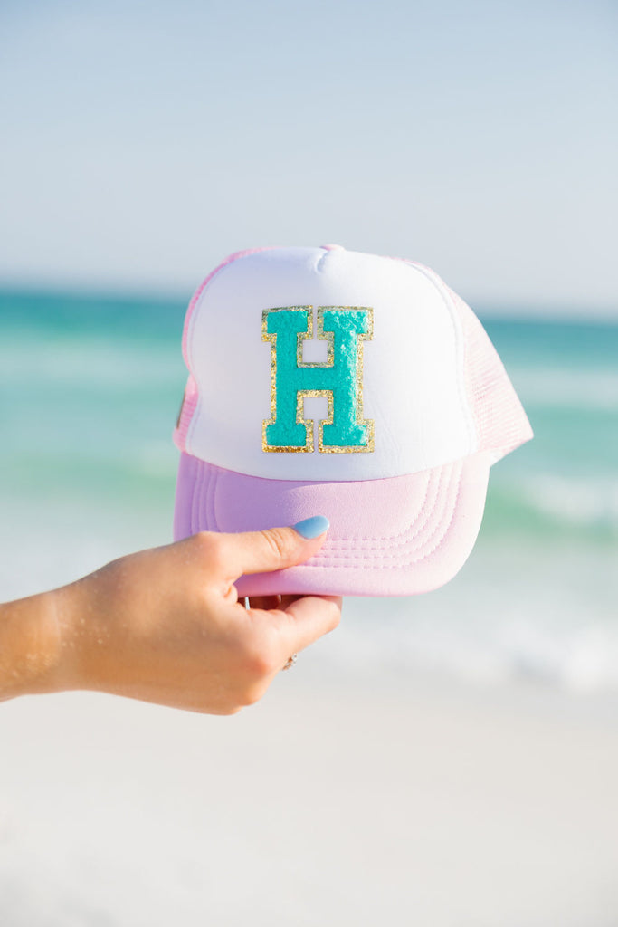 MINI KIDS CUSTOM TRUCKER HAT TRUCKER HAT Judith March PINK/WHITE  