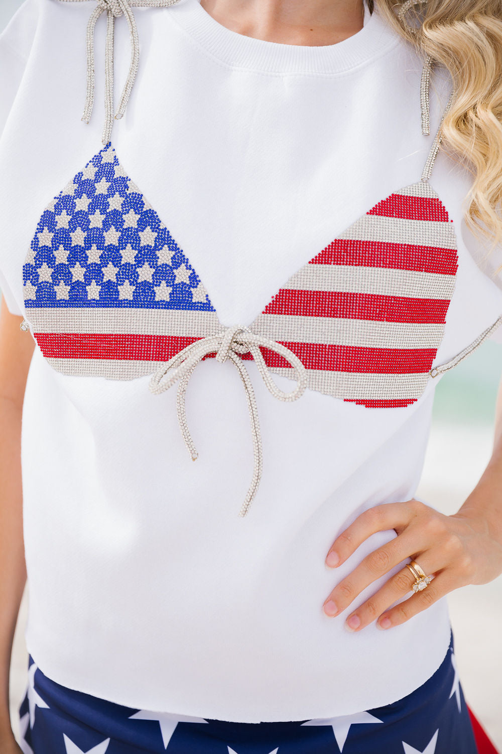 ALL-AMERICAN BIKINI SLEEVELESS PULLOVER PULLOVER Judith March