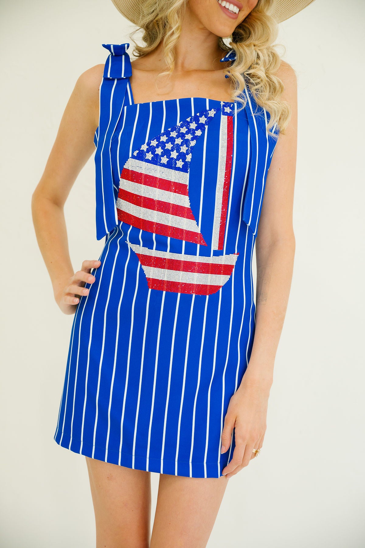 STAR SPANGLED SAILS STRIPED DRESS DRESS Judith March
