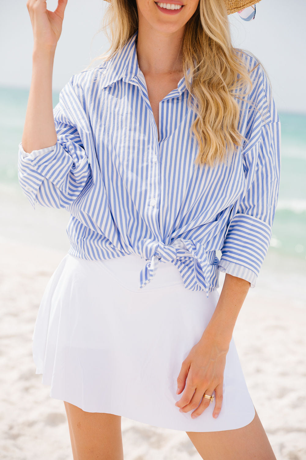 PARTY IN THE USA STRIPED BUTTON DOWN Button Down Judith March