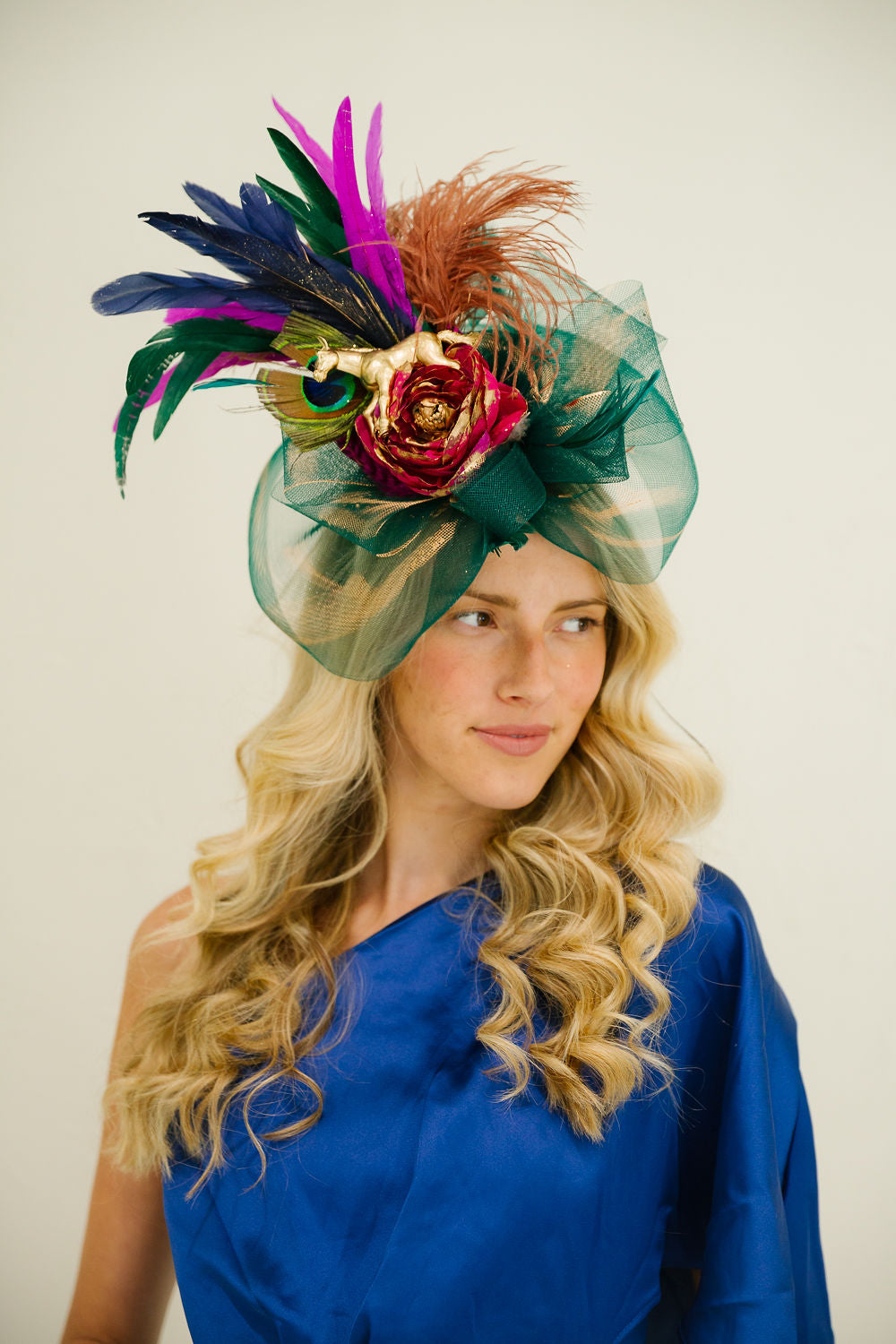 EMERALD GALLOP FASCINATOR FASCINATOR Judith March