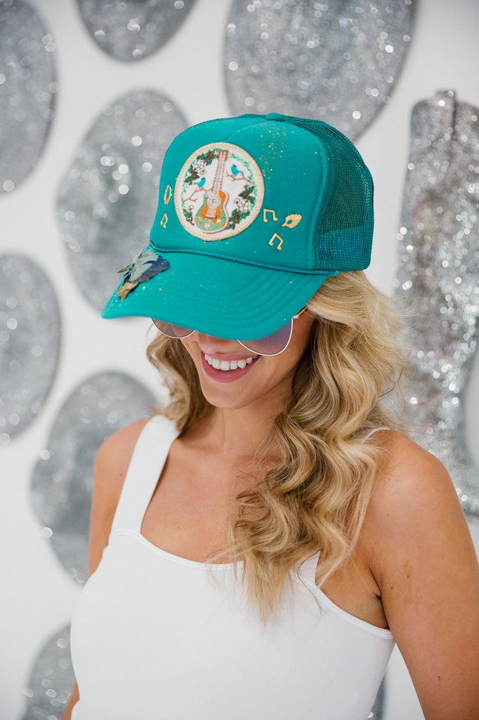 ACOUSTIC TURQUOISE TRUCKER HAT LIMITED EDITION Judith March   