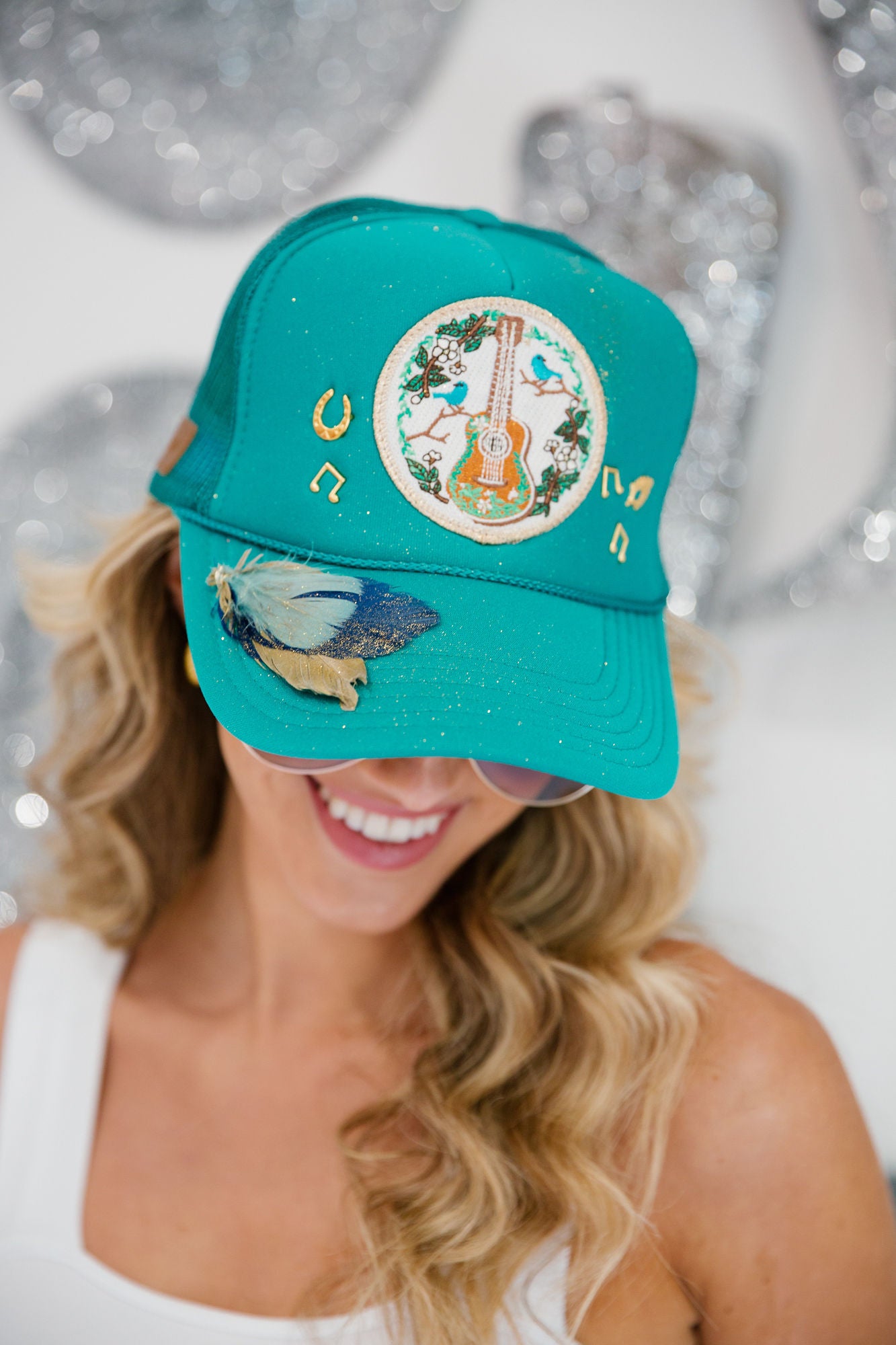 ACOUSTIC TURQUOISE TRUCKER HAT LIMITED EDITION Judith March   