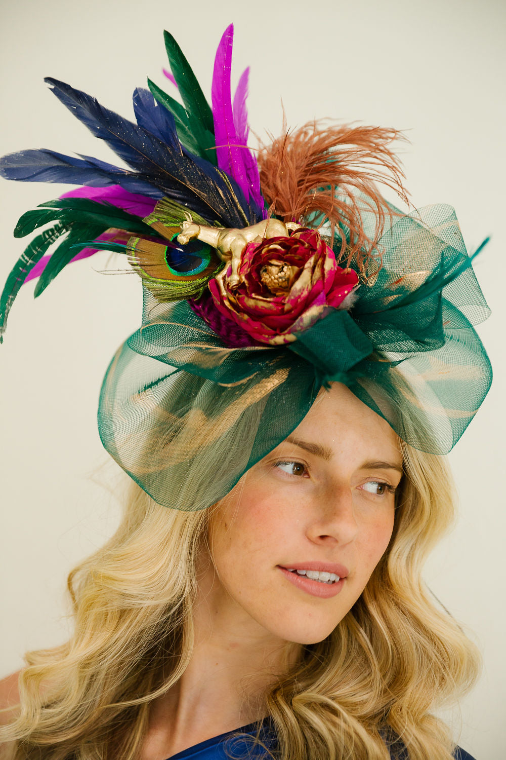 EMERALD GALLOP FASCINATOR FASCINATOR Judith March