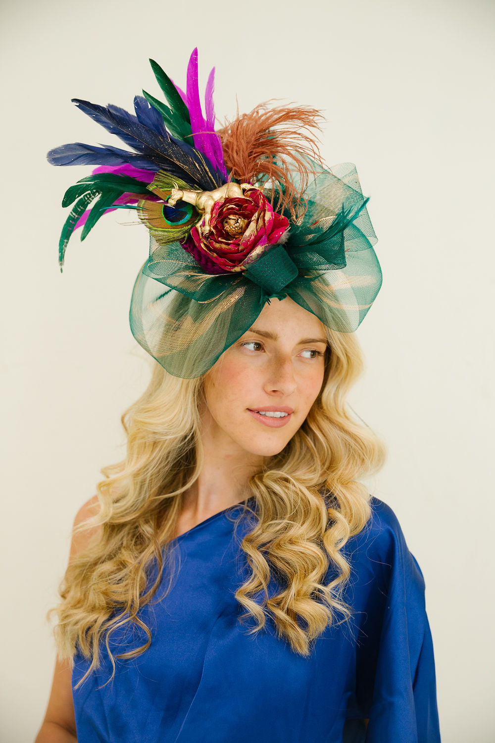 EMERALD GALLOP FASCINATOR FASCINATOR Judith March