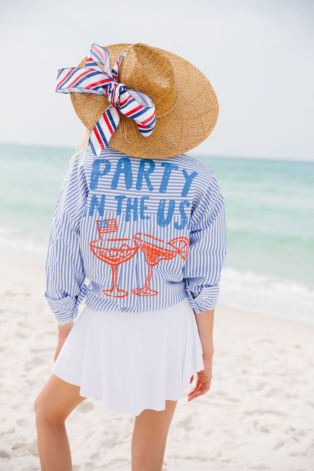 PARTY IN THE USA STRIPED BUTTON DOWN Button Down Judith March