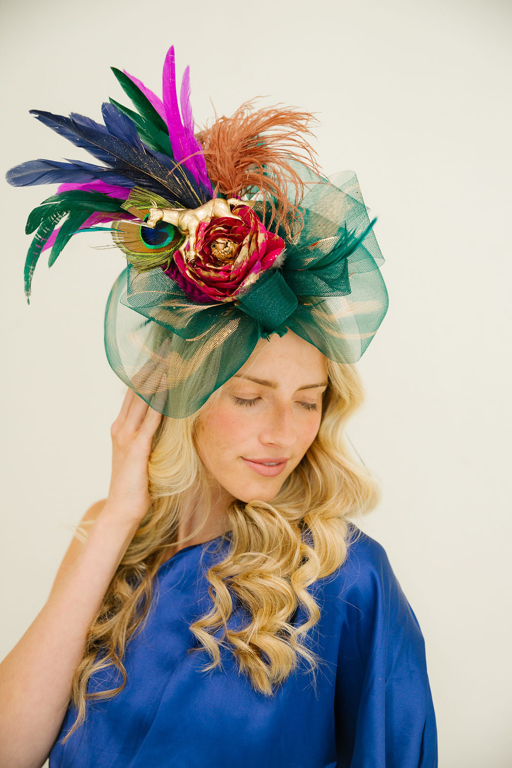 EMERALD GALLOP FASCINATOR FASCINATOR Judith March