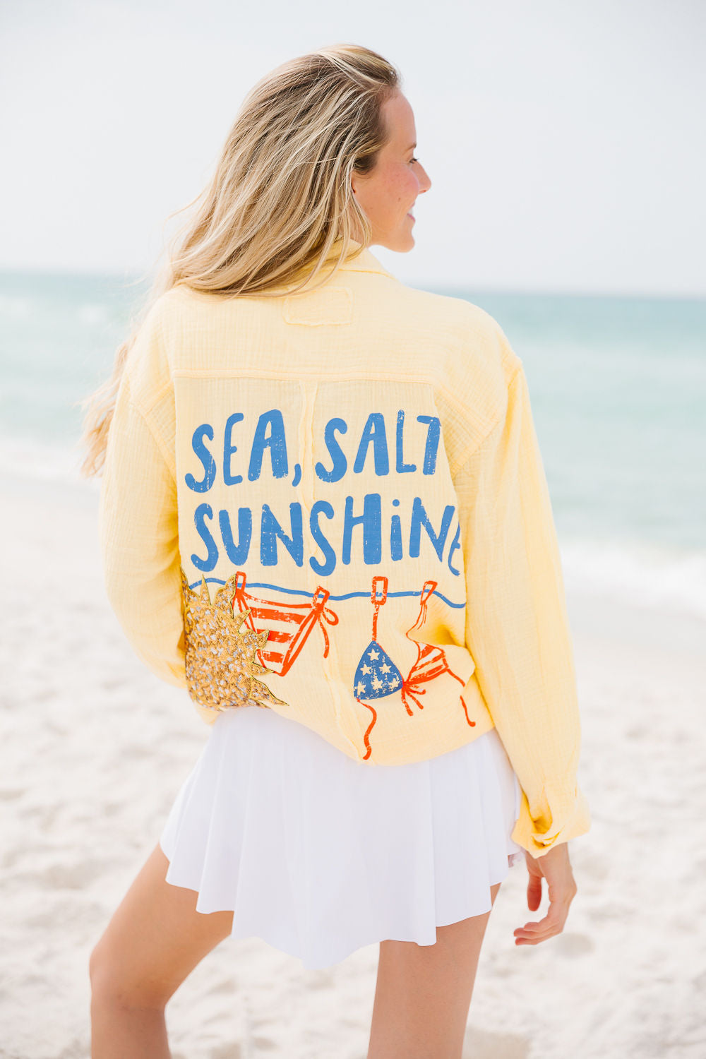SEA, SALT & SUNSHINE YELLOW BUTTON DOWN Button Down Judith March