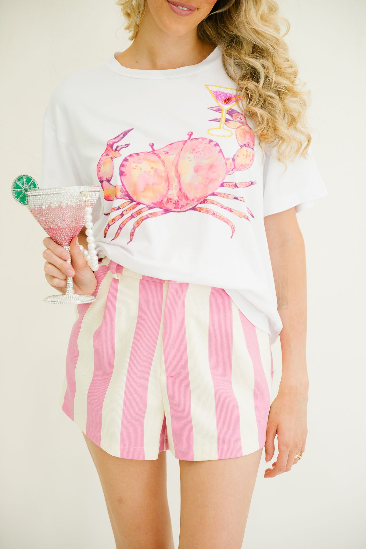 CRAB MARTINI WHITE TEE TEE Judith March