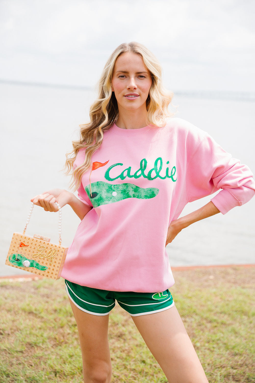CADDIE HAND PAINTED PINK PULLOVER PULLOVER Judith March