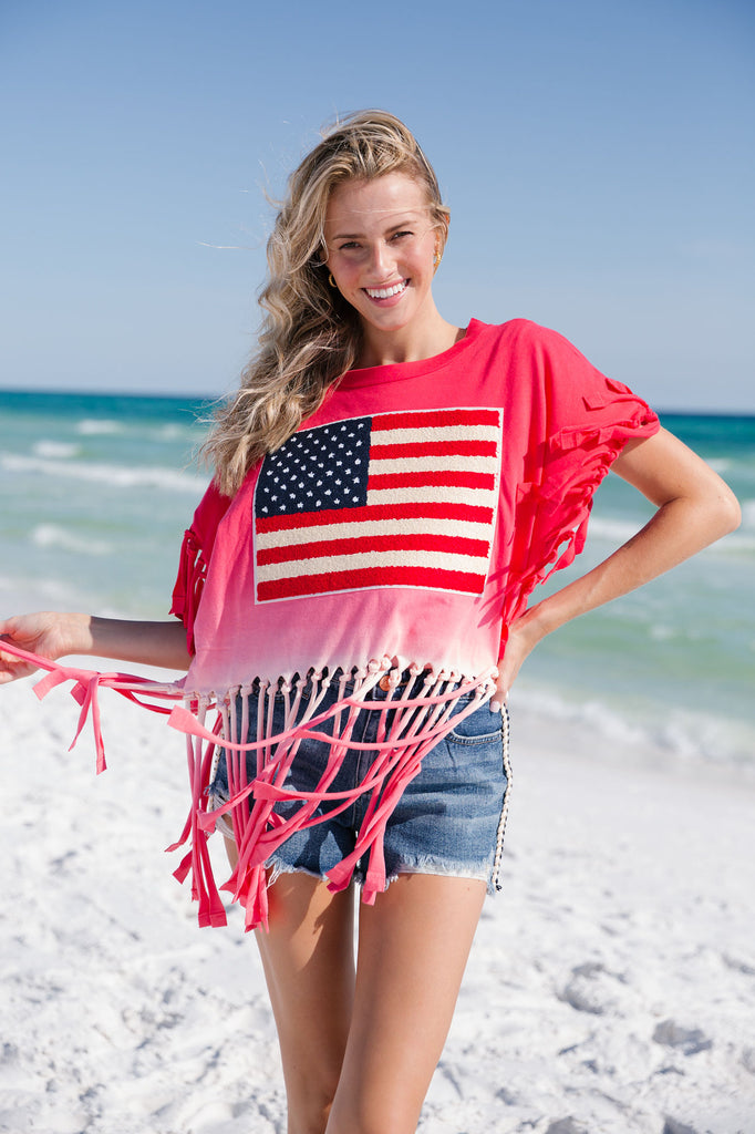 LIBERTY TIE DYE FRINGE TEE Tee Judith March