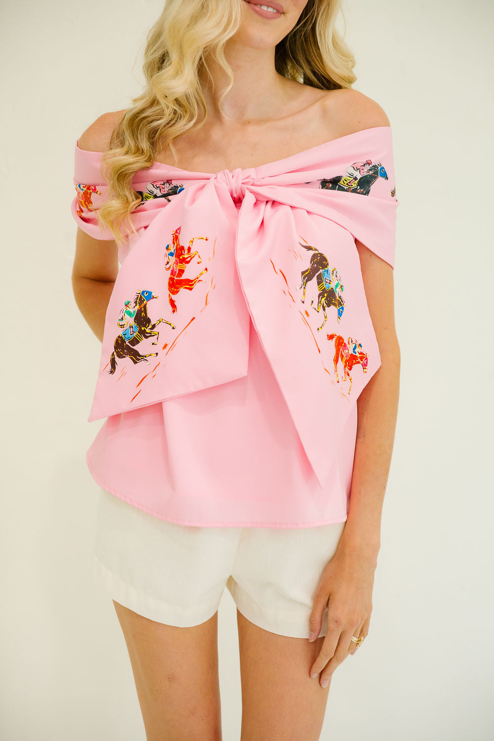 RACE SEASON PINK BOW TOP TOP Judith March
