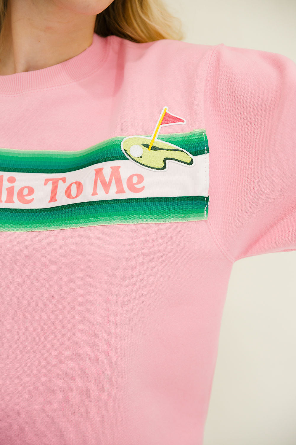 TALK BIRDIE TO ME PINK PULLOVER PULLOVER Judith March