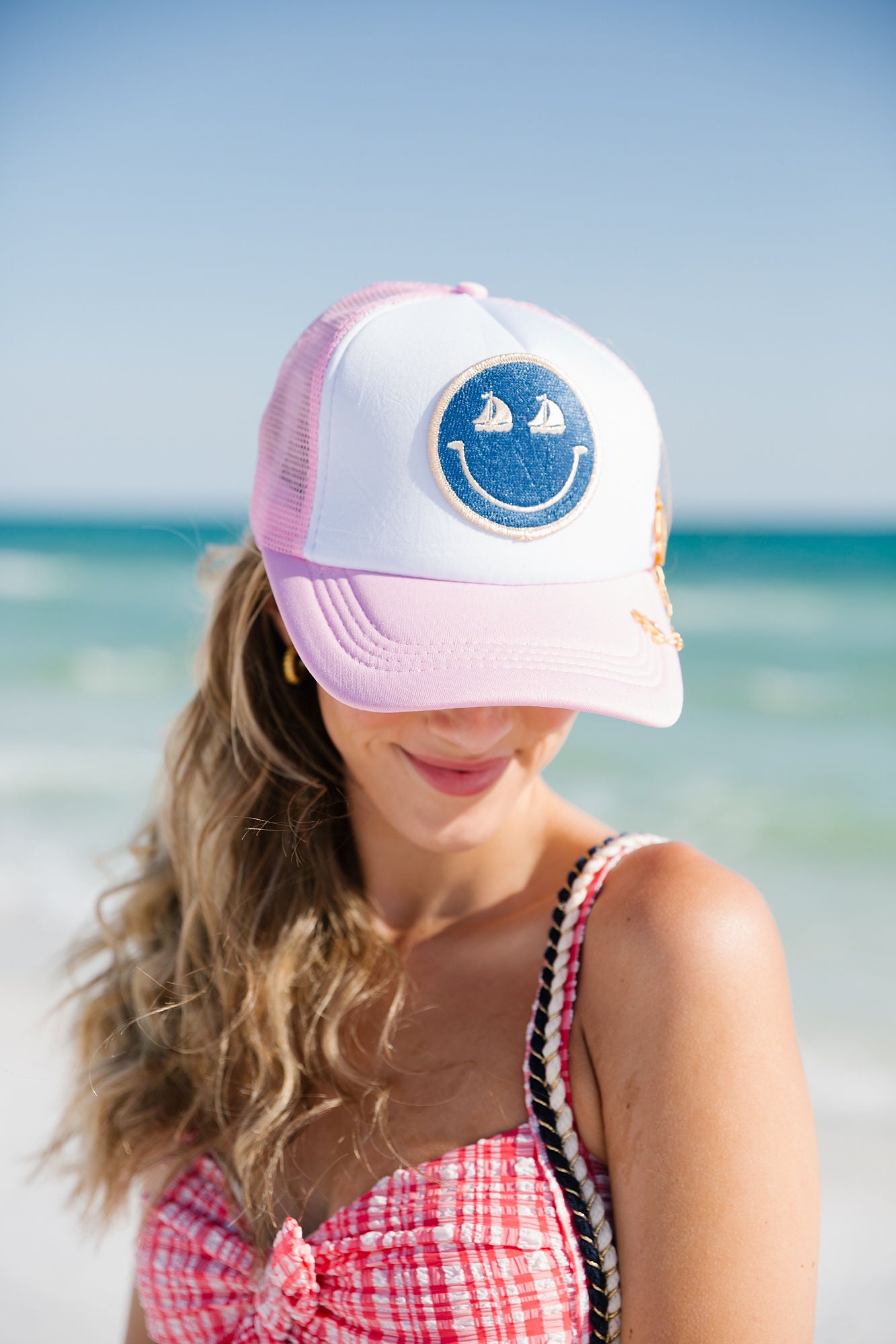 SMILEY SAILOR TRUCKER HAT TRUCKER HAT Judith March
