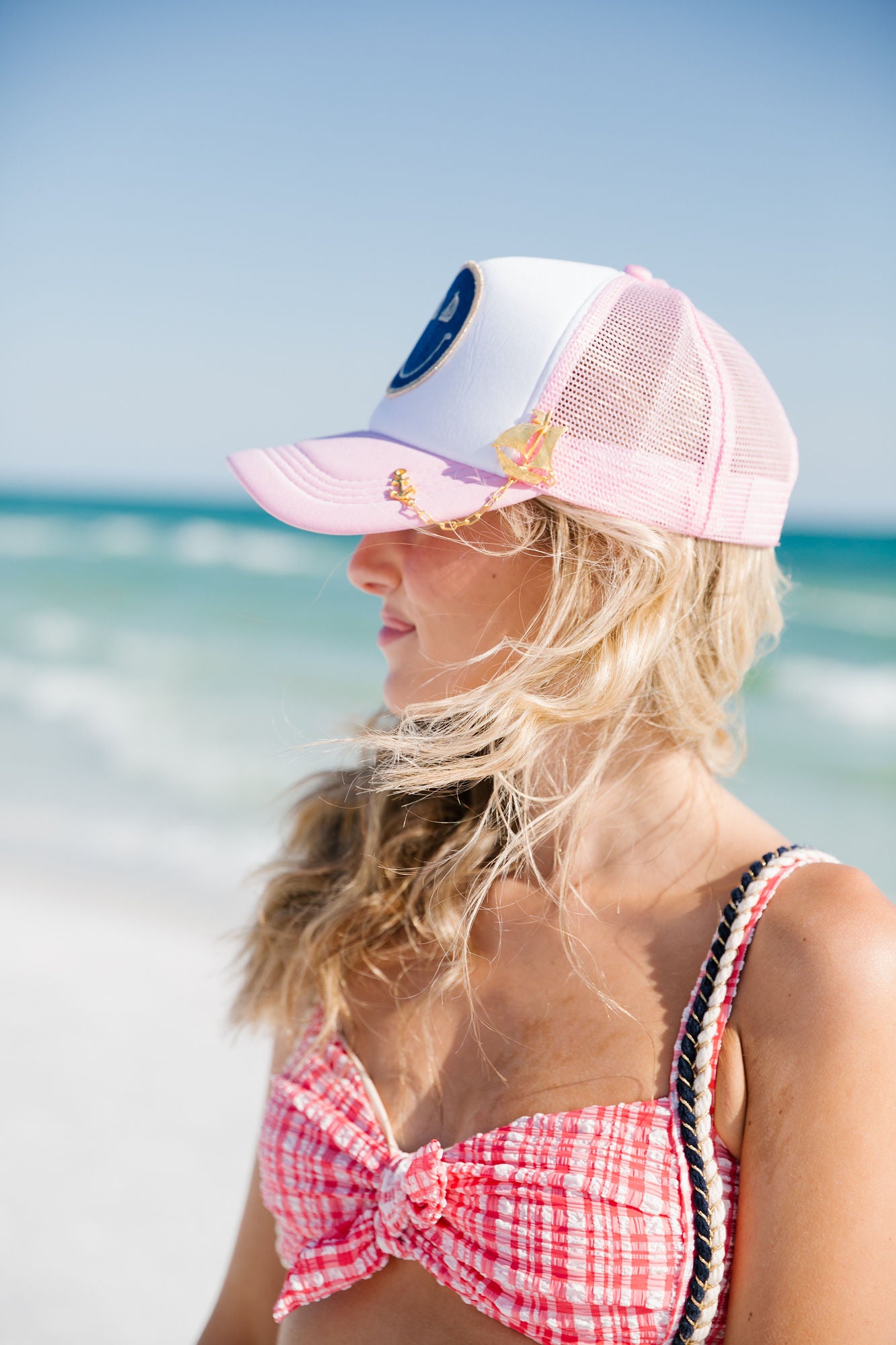 SMILEY SAILOR TRUCKER HAT TRUCKER HAT Judith March