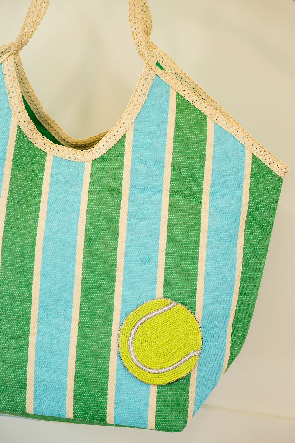 TENNIS STRIPED TOTE BAG PURSE Judith March