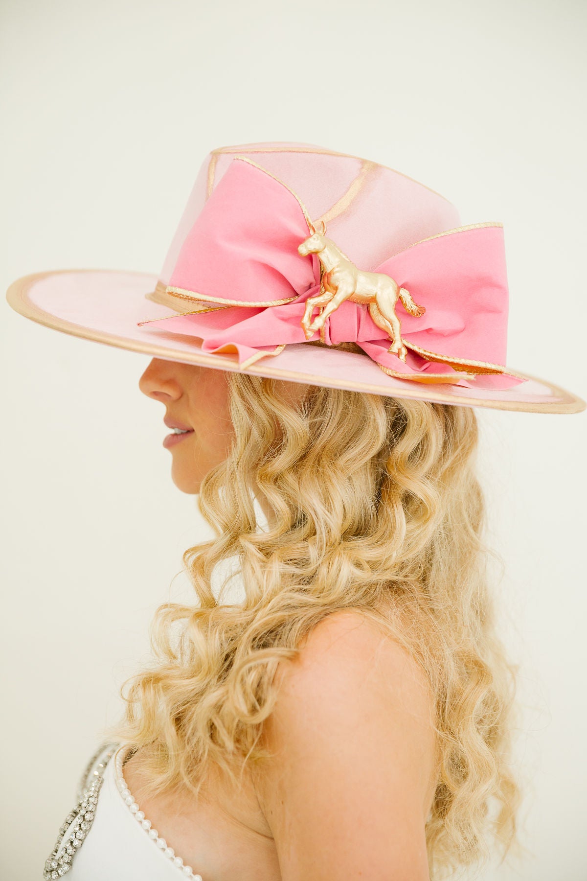 RACE DAY BOW PINK RANCHER HAT RANCHER HAT Judith March