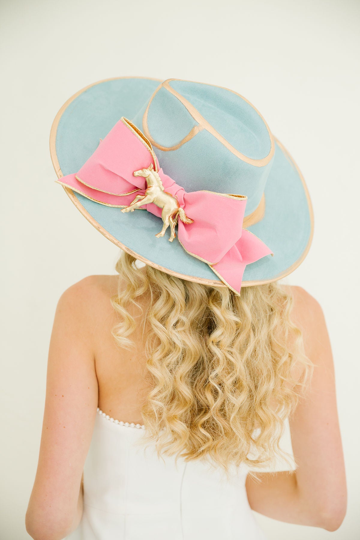 RACE DAY BOW BLUE RANCHER HAT RANCHER HAT Judith March