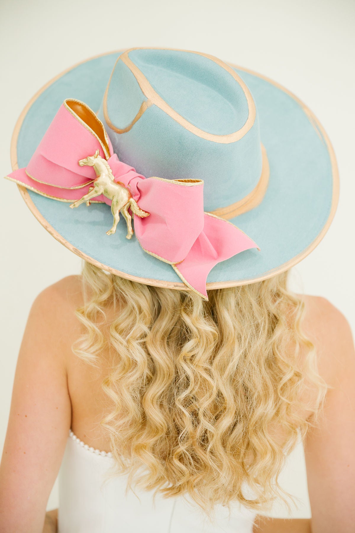 RACE DAY BOW BLUE RANCHER HAT RANCHER HAT Judith March