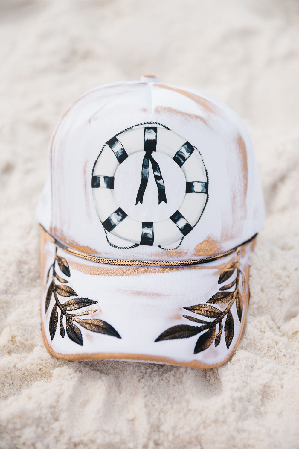 DRIFT AWAY WHITE TRUCKER HAT TRUCKER HAT Judith March