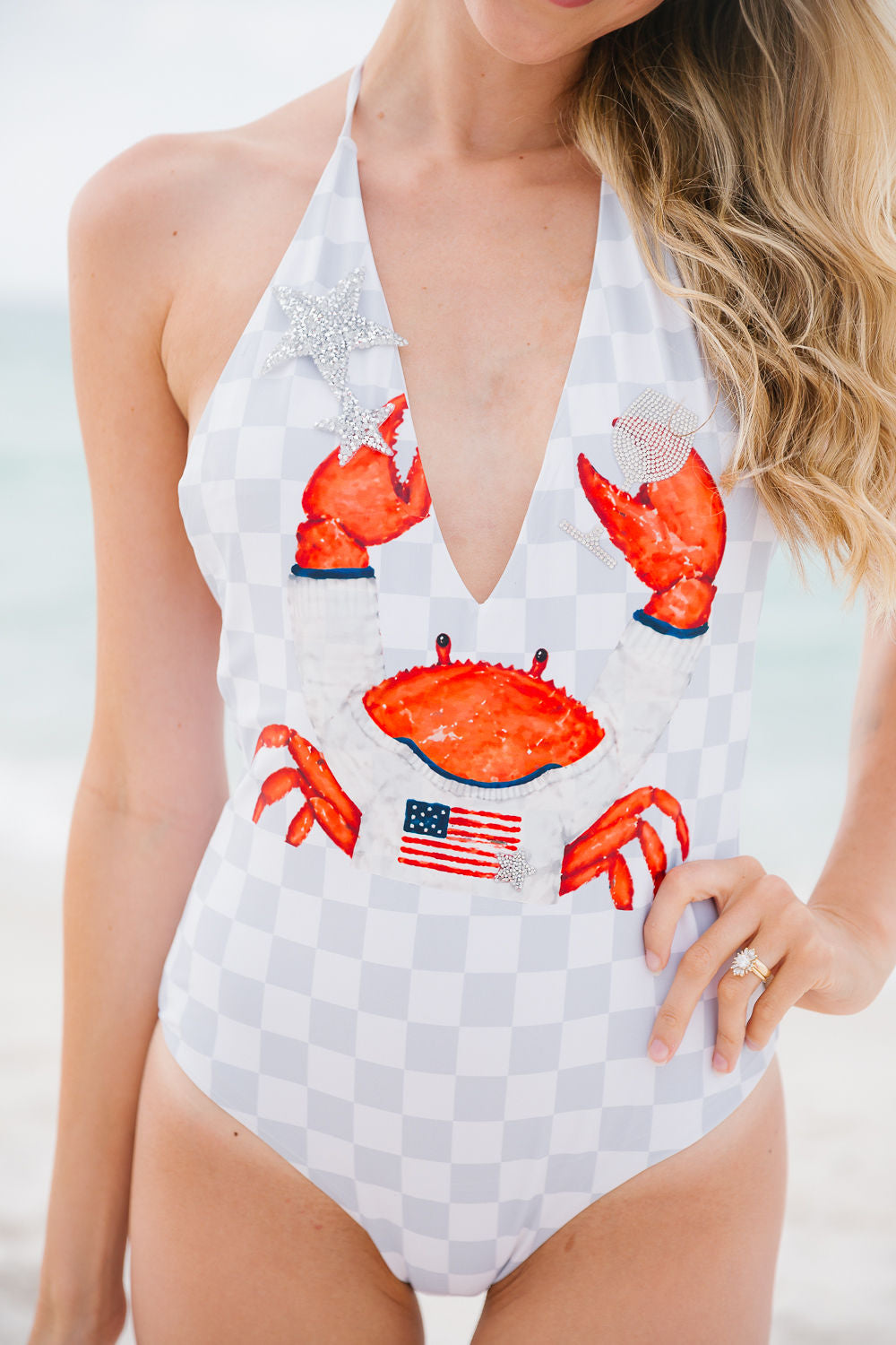 FREEDOM COAST CHECKERED ONE PIECE SWIM Judith March