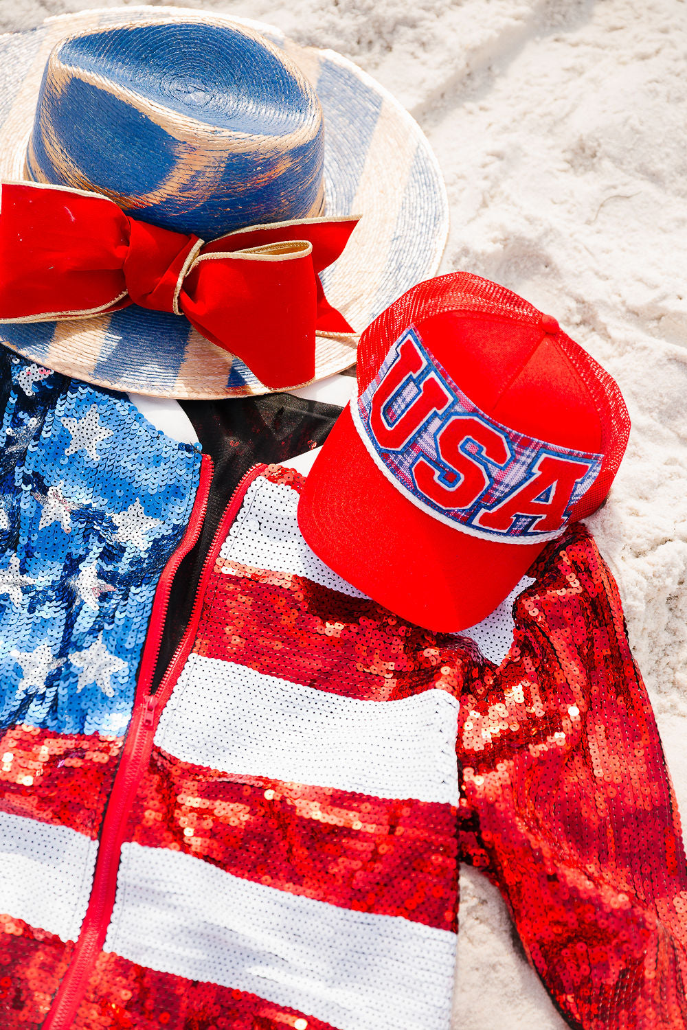 USA PLAID STRUCTURED HAT TRUCKER HAT Judith March
