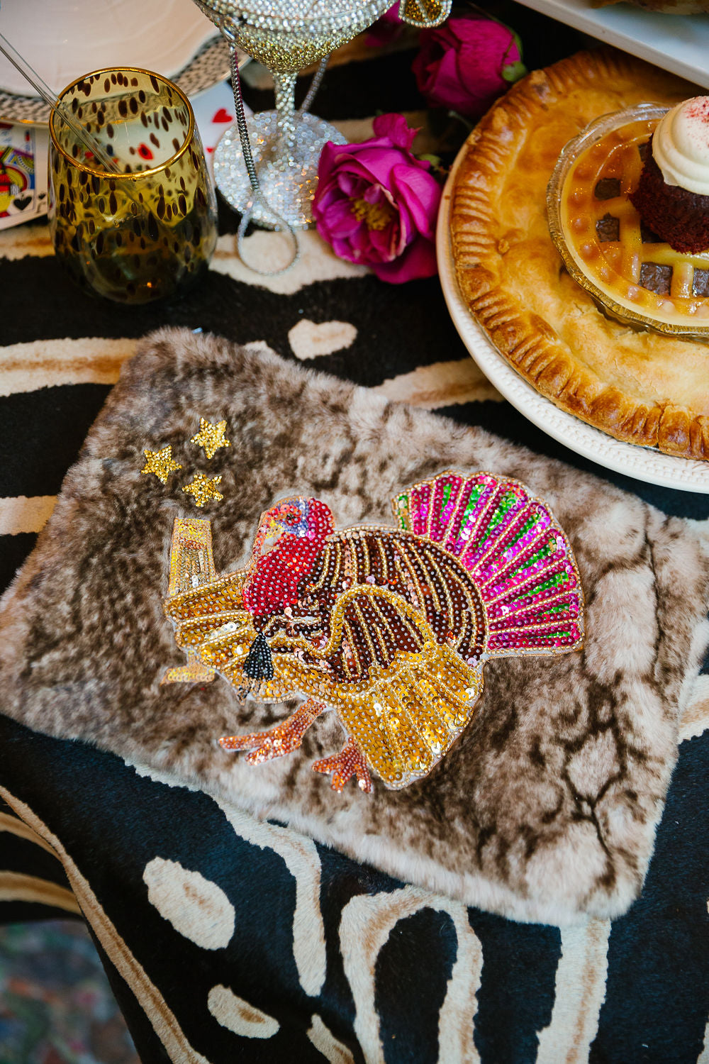 TURKEY TOAST SNAKE SKIN FUZZY BAG BAG Judith March