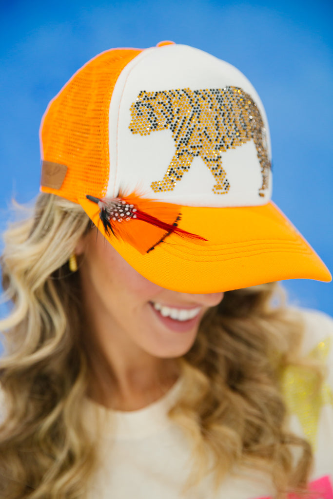 Malibu Sugar Trucker Hat with Rhinestone Rainbow Patch – a Spirit Animal