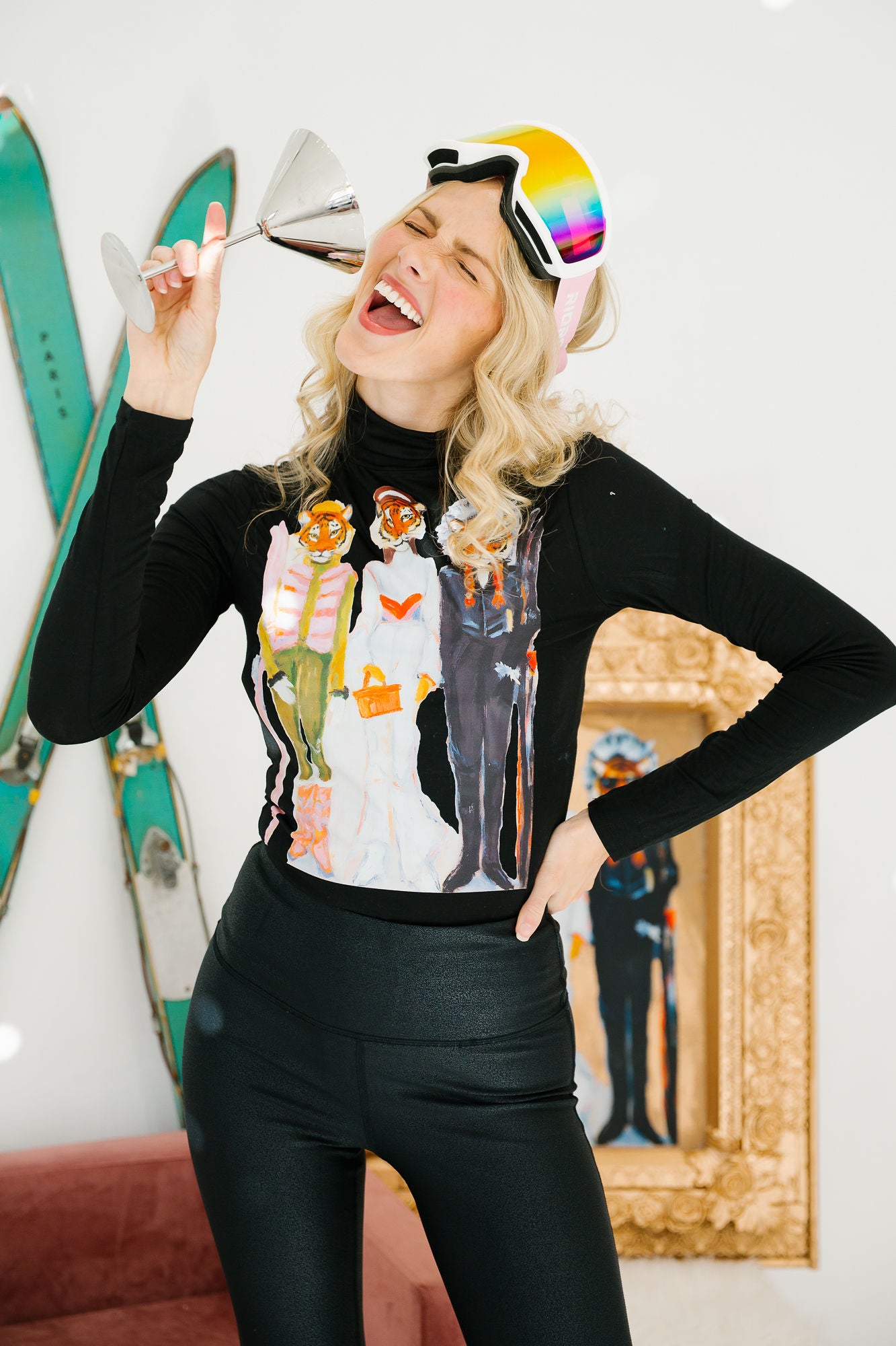 STRIPES & SLOPES BLACK BODYSUIT BODYSUIT Judith March