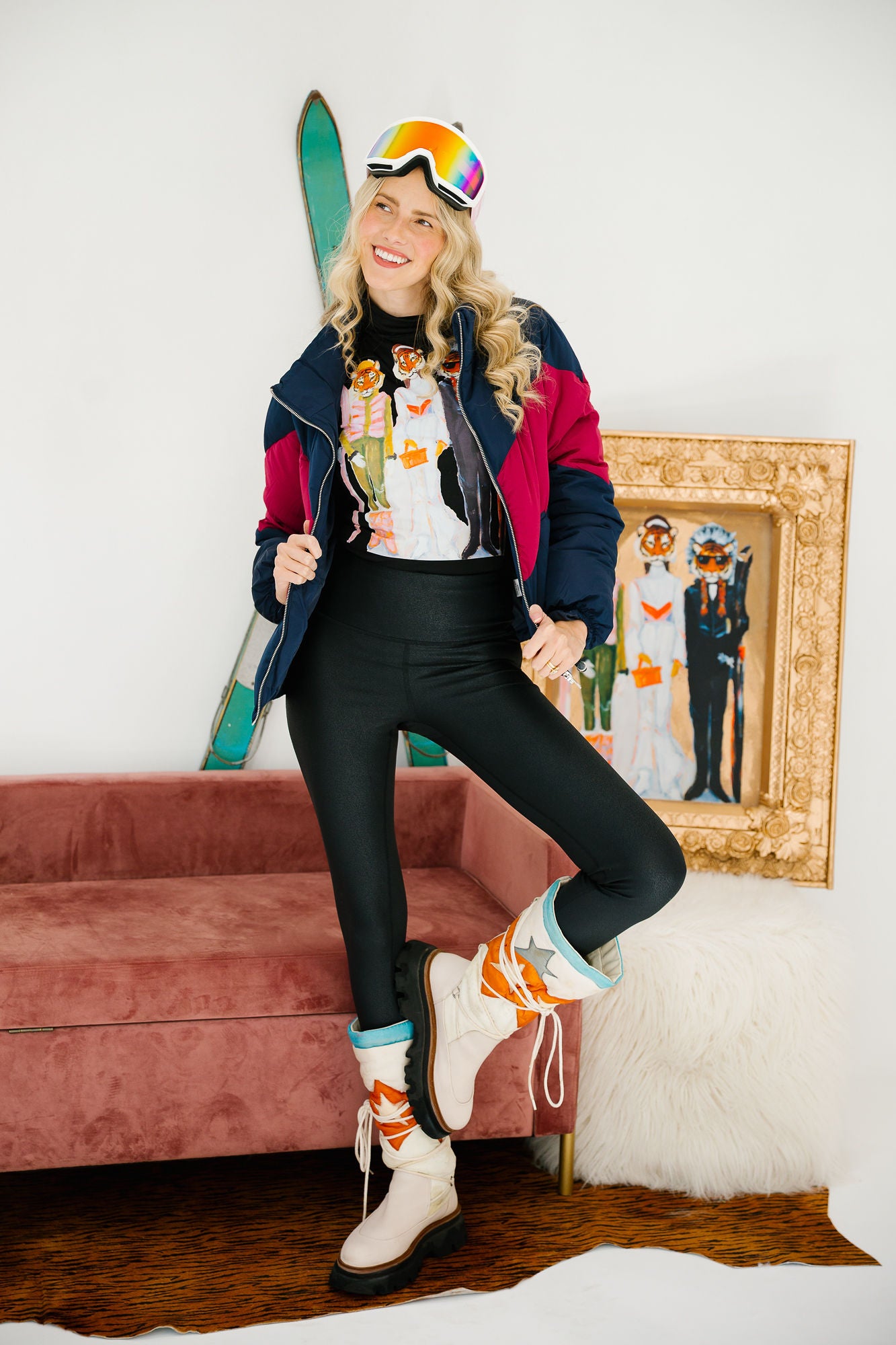 STRIPES & SLOPES PUFFER JACKET JACKET Judith March