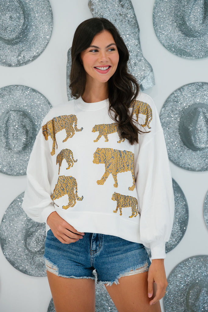 TIGER LOVER WHITE PULLOVER pullover Judith March   