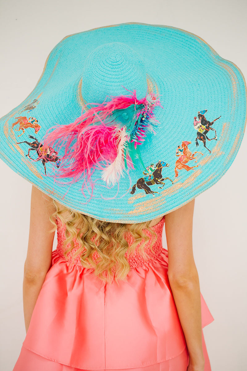 PADDOCK PARTY BLUE SUN HAT HAT Judith March