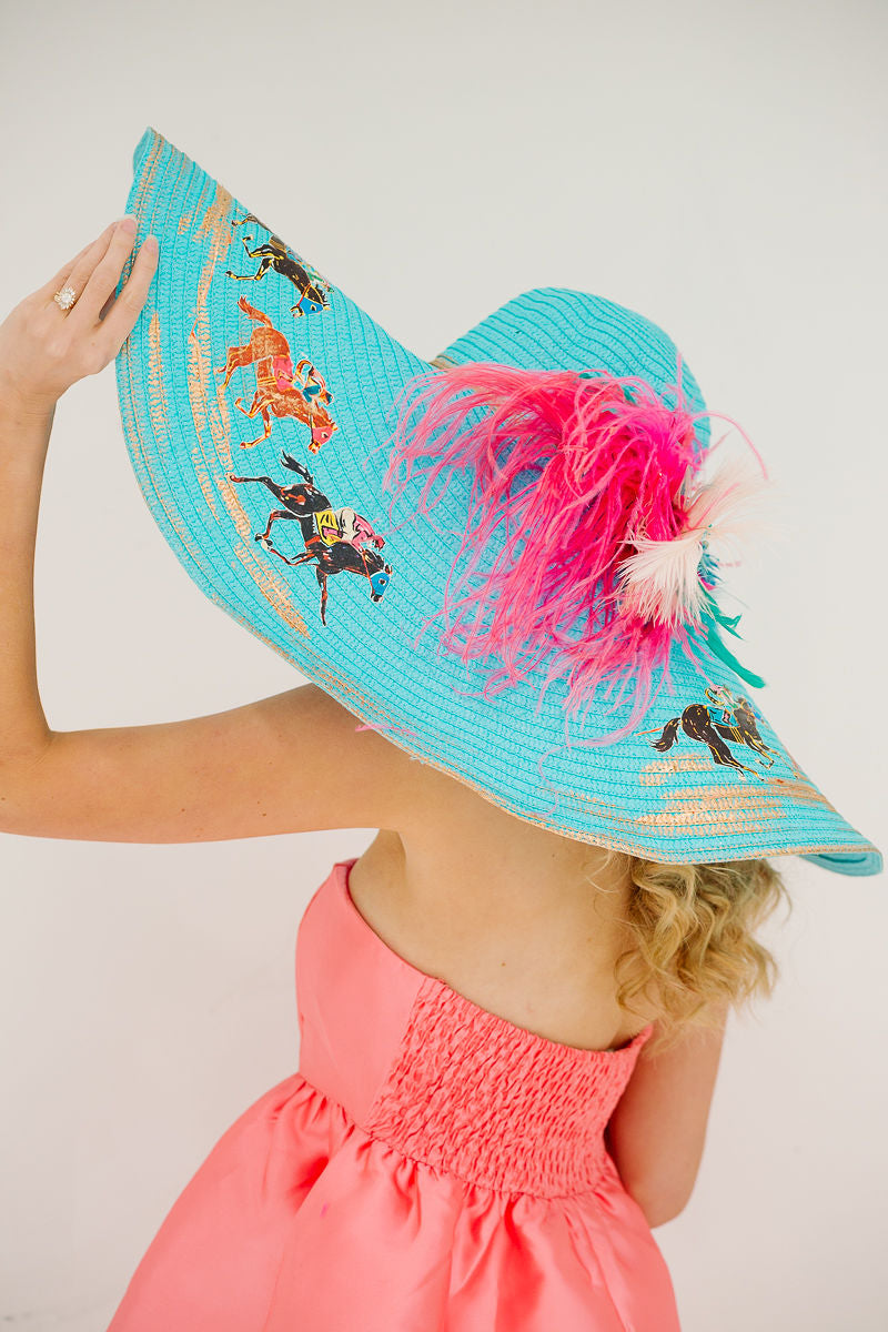 PADDOCK PARTY BLUE SUN HAT HAT Judith March