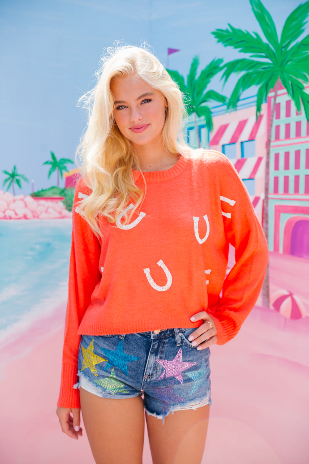 LUCKY YOU HORSESHOE SWEATER  Judith March   