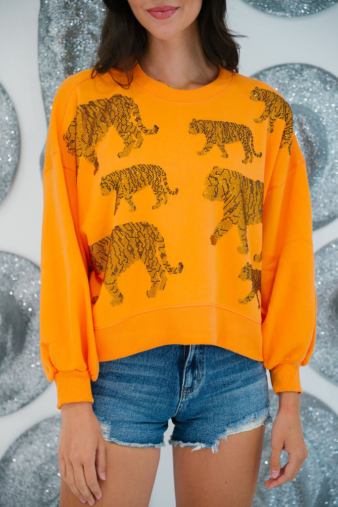 TIGER LOVER ORANGE PULLOVER pullover Judith March SMALL  