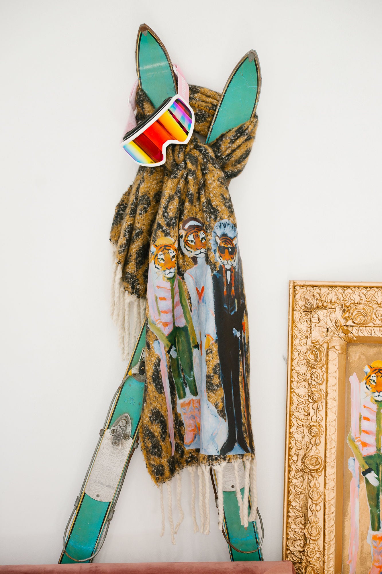 STRIPES & SLOPES LEOPARD SCARF SCARF Judith March