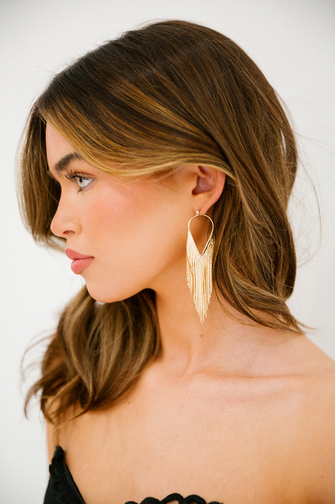 GOLD FRINGE EARRINGS earrings Judith March