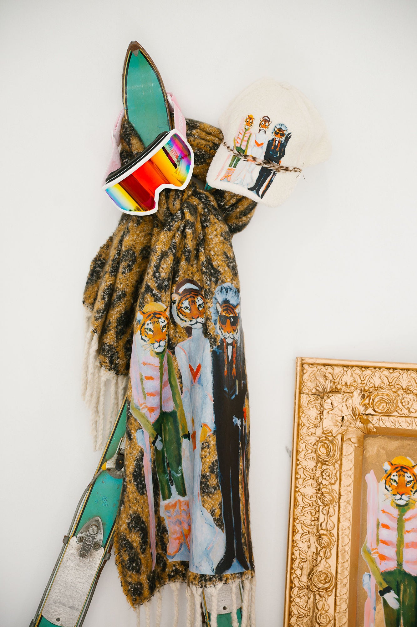 STRIPES & SLOPES LEOPARD SCARF SCARF Judith March