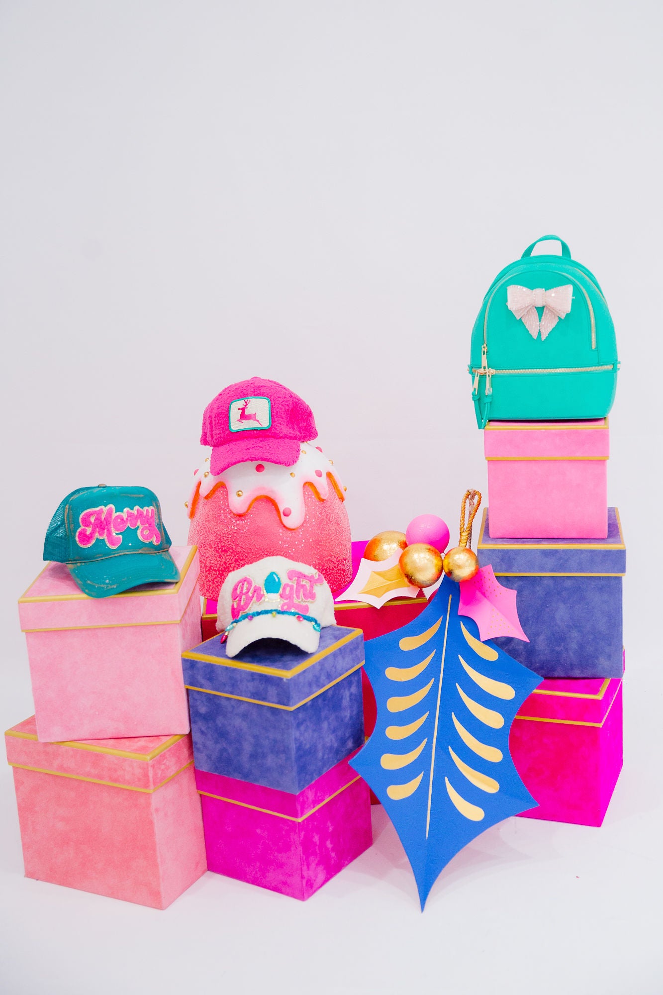 MERRY & BRIGHT COLORFUL HATS HAT Judith March