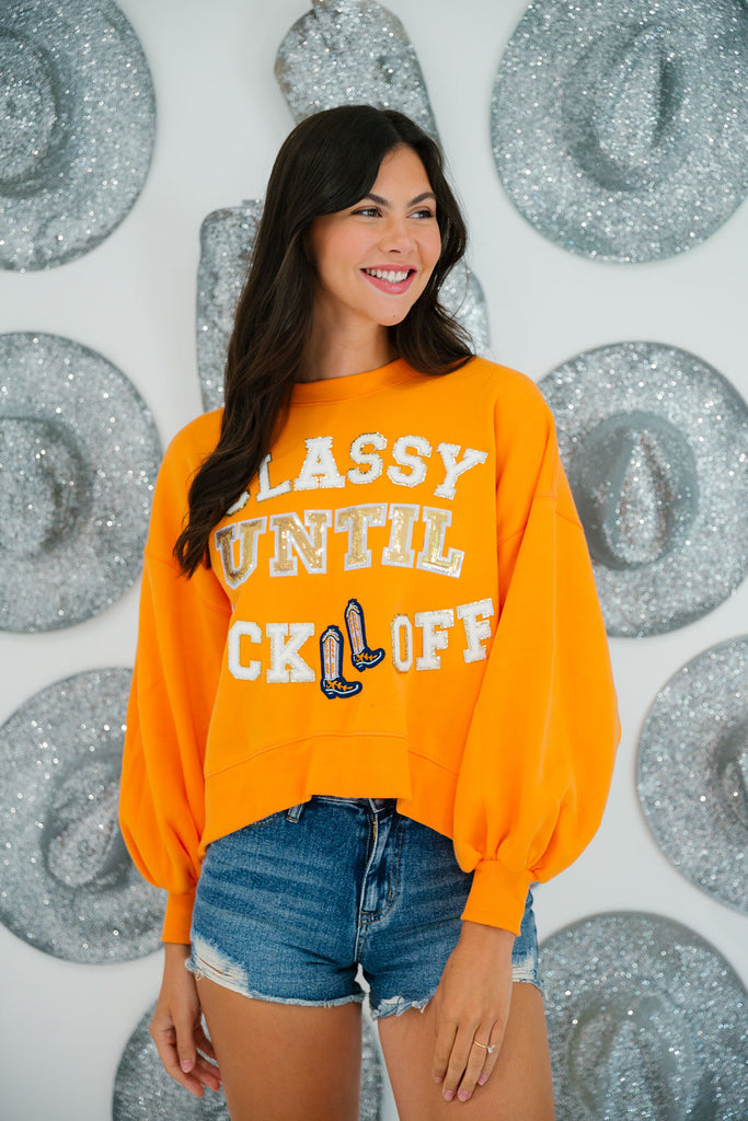 CLASSY UNTIL KICKOFF COLORFUL PULLOVERS