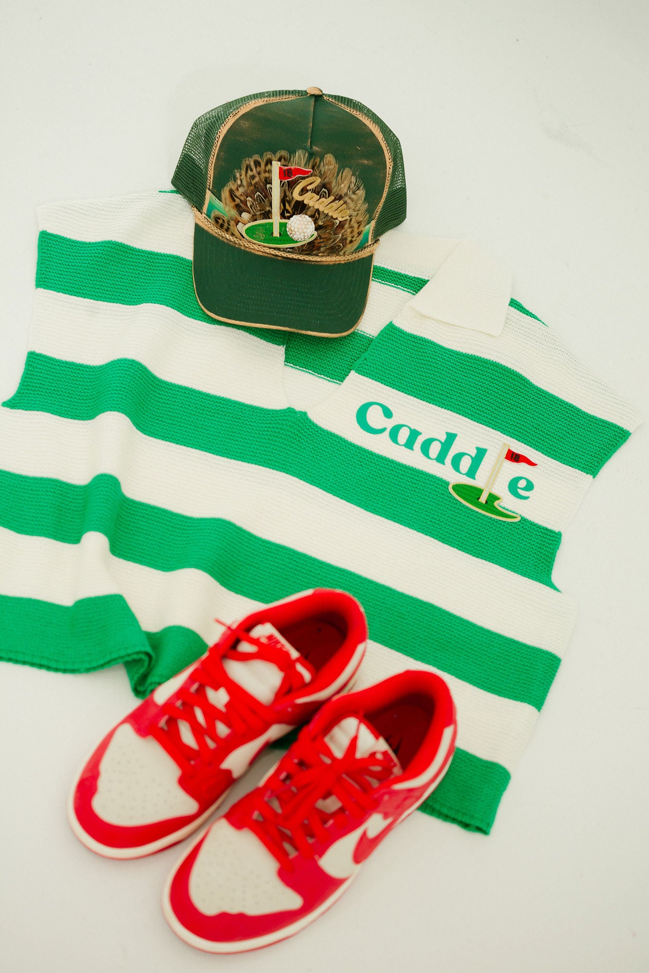 CADDIE GREEN STRIPED TOP TOP Judith March