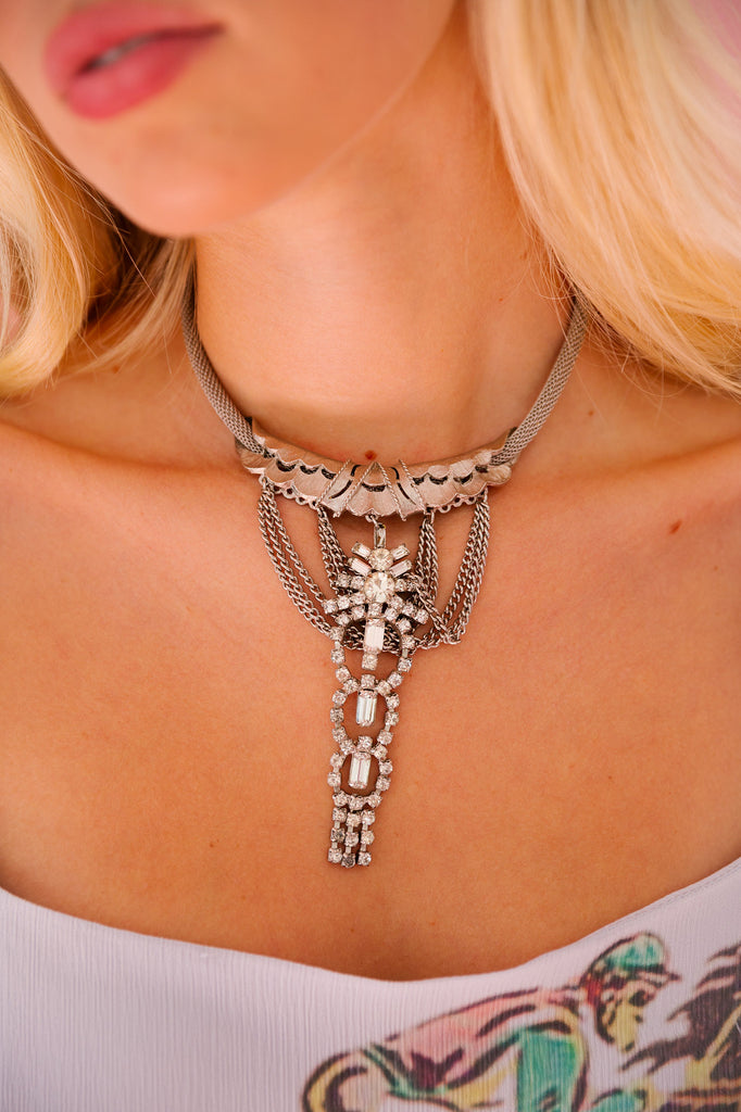SILVER HORIZON VINTAGE NECKLACE - BY MADE IN THE DEEP SOUTH NECKLACE Judith March