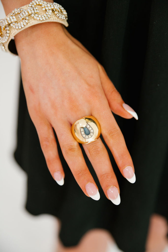 HORSESHOE GOLD RING RING Judith March